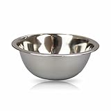 3HA HAHAHA Stainless Steel Bowl Deep Mixing Bowl Mirror Polish Finish Kitchen Bowl Perfect for Cooking Baking Flour Food Preparation Salad Prep Fruit Serving Home & Kitchen Accessory 7.5 X 21cm(1pc)