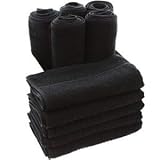 aztex Hairdressing Towels, Salon Towels, Hand Towels, 50 x 85cm - Black (Pack of 10)