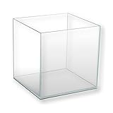 Amtra Nanoscaping - Aquarium Tank 15 Liters - Extra Clear Glass Case 25x25x25 cm - Tank for Goldfish or as a Turtle Tank for Water Turtles with Shock Absorbing Mat Included