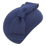 Lawliet Teardrop Womens 1940s Vintage Look Wool Felt Fascinator Pillbox Hat A625(Navy Blue)