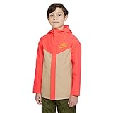 NIKE Storm Fit Older Kids Windrunner Jacket Neon Red Orange Unisex Boys Girls Youth Size X-Large XL 13-15 Years