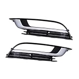 1 Pair Front Bumper Grille Fog Light Cover Grill Chrome Compatible for VW Passat CC 2013-2017 35D853665 35D853666(1 pair)