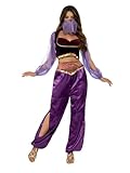 Smiffys Arabian Princess Costume, Purple, M - UK Size 12-14
