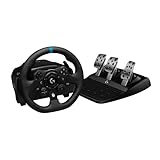 Logitech G G923 Racing Wheel and Pedals for Xbox Series X|S, Xbox One and PC featuring TRUEFORCE up to 1000 Hz Force Feedback, Responsive Pedal, Dual Clutch Launch Control, and Genuine Wheel Cover