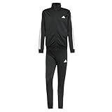 adidas Men's SPORTSWEAR BASIC 3 STRIPES TRICOT TRACKSUIT Black, L