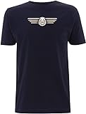 Classic Mini Cooper Bonnet Badge Mens T Shirt 90's Mini 1.3i Rover Boot Emblem GT Car Retro Vintage Gift for Dad Brother Uncle Mens (Small, Navy)