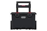 Keter Stack n' Roll Modular DIY Tool Storage Cart with Wheels, Stackable, Lightweight, Durable, Water Resistant, Black