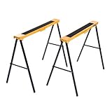 Oypla 2x Saw DIY Garage Work Bench Carpentry Building Trestles Load 100KG