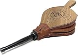 Space Home - Premium Bellows for Barbecue and Fireplace - Wooden Bellows, Lighter Fireplace Blower, Wood Air Bellows - Natural Wood - Wood Bellows Fireplace Bellows, Fireside Blower Lighter - 43 cm