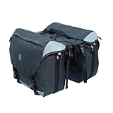 HOMPER Bike Double Pannier Bag，25L-35L Large Capacity with Reflective Stripe Bicycle Rear Seat Saddle Bag