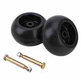 2Pcs 5Inch Mowers Deck Wheels, Grass Cutter Components, Axle Bolts, Lawn Mower Wheels For Hustler For Murray For Toro Ride On Mowers ﻿