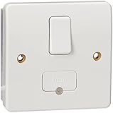 MK Logic Plus K330 WHI 13A Double Pole Switched Connection Unit/w.flex, Standard White