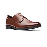 Clarks Men's Howard Walk Oxford Shoe, Dark Tan Lea, 9 UK