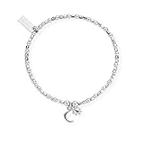 ChloBo Mini Cube Dainty Moon and Sun Bracelet SBCFB582