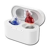 Amplihear Hearing Aids,Amplihear Hearing Aids for Seniors,Rechargeable with Noise Cancelling,No Hearing Test Required,with 7 Different Size Silicone Ear Tips (White)