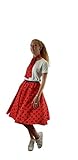 Ladies Rock n Roll Polka Dot Skirt and Scarf 50's - 60's Style Fancy Dress