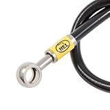 HEL Braided Motorcycle Brake Lines Hoses for Yamaha YZF-R1 07-08 (Solid Black, Rear Only (1 Hose Kit)