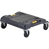 Heavy-duty TSTAK trolley with 4 swivel wheels, 100kg load capacity, and modular compatibility. Ideal for transporting stacked toolboxes across tough surfaces.
