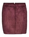 VERO MODA VMDONNADINA Women's Velour Mini Skirt Short Stretch Pencil Skirt Velvet Nicki Fabric, Winetasting, M