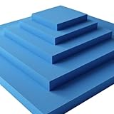 ComfyWise Blue Upholstery Foam - High Density Foam Sheet Replacement Foam Cut to Size for Customized Foam Pad Comfort, Multiple Size foam cushion for Versatile Use in Sofa Foam (1 in, 16 x 16 in)