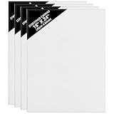 Belle Vous Blank Canvas for Painting (4 Pack) - 45 x 60cm (18 x 24 inches) - Pre Stretched Large Canvases for Painting - Canvas Board - Suitable for Acrylic and Oil Paint