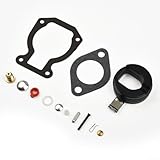 Zilimontt Carburetor Rebuild Kit with Float for Johnson For Evinrude 4-15 For HP Outboard Motors 398452 391305 439072 391937 Compatible with Models from 1968-1993