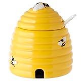 Puckator Beehive Shaped Ceramic Pot with Lid & Spoon
