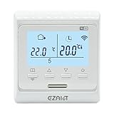 EZAIoT Smart Thermostat- For Gas/Combi Boilers - Wall Mounted WiFi Temperature Controller - Programmable Room Thermostat - Floor Heating - Alexa and Google Assistant Voice Control