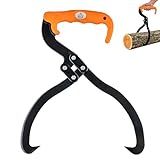 TOPWAY Log Tongs 12 Inch 300mm Log Lifting Tongs, Log Carrier Portable with Non-Slip Handle for Timber Lumber and Logs Lifting/Handling/Dragging/Carrying
