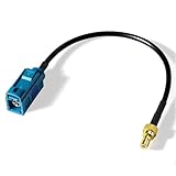 Bingfu Car DAB Radio Antenna Adapter Cable, 15cm Fakra Z Female to SMB Female Coaxial Pigtail Cable Compatible with Car Truck SUV Sirius DAB Radio Stereo Receiver Tuner GPS Antenna Navigation System