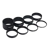 8PCS M48x0.75 Telescope Extension Tube Set,T2 Extension Tube Kit Length 3mm 5mm 7mm 10mm 12mm 15mm 20mm 30mm Extending for Astronomical Telescope Photography