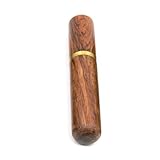 getuse Handmade Rosewood Cigar Tubes with Stainless Steel Edge, Portable Cigar Case Humidifier, Single Tube Cigar Accessories, Brazilian Rosewood Cigar Holder for Men (25mm)