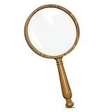 NANAOUS Magnifying Glass 10X 100 mm Antique Reading Shatterproof Magnifying Glasses for Reading Hobbies Book Lovers Seniors Scientists Inspection Insects