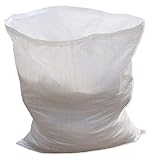 EQUIP247UK White Woven Polypropylene Rubble Builder Sacks Bags 20 x 30 (50cm x 75cm) - Heavy Duty (20)