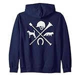 Fox Hunting Foxhound Crop Horn Hound Fox Hunt Zip Hoodie