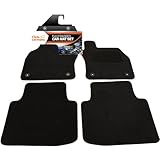 Fully Tailored Deluxe Car Mats to fit Skoda Superb 2015-2024 - 4 Piece - Black Carpet - Black Trim - Heavy Duty Heel Pad - 20-3633