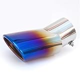 Stainless Steel Car TailPipe Throat Exhaust Cover Rear Muffler End Tips Compatible With MG ZS MG GT Automobile Exterior Retrofit Accessories(Blue c)