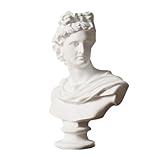 TOPBATHY Resin Bust Statue Figurine, Apollo Statue, Greek God Sculpture Figurine for Home Decor 15Cm White Resin Ornament for Artistic Display and Teaching Aid
