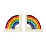 Carousel Home Rainbow Bookends | Set of 2 Wooden Bookends for Kids | Handmade in UK