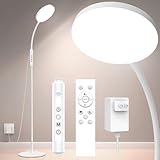 Mojimdo 20000 Lux Light Lamp, Flexible and Dimmable LED Daylight Floor Lamp with 5 Color 10 Brightness for Reading Working, Floor Standing Sunlight Lamp with Timer for Bedroom Living Room Home Office