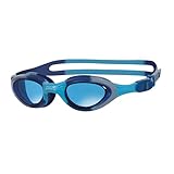 Zoggs Super Seal Swimming Goggles, UV Protection, Quick Adjust Split Yoke Comfort Strap, Fog Free Clear Swim Goggle Lenses, kids 6-14 years, Blue/Grey/Camo