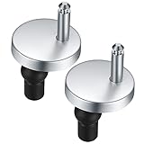 Quick Release Toilet Seat Fixings, Universal Toilet Seat Hinges Fittings with Spare Expanding Rubber Screws Nuts Bolts for WC Toilet Blind Holes, 2 Pack