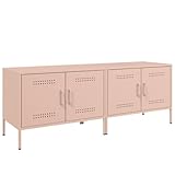 vidaXL Pink Steel TV Cabinets with Ample Storage - 68x39x50.5 cm Living/Bedroom Units (2 Pieces)