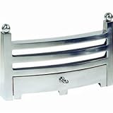 16" BAUHAUS (Bowed) Gas Fire Fret Chrome Finish with Finial Set