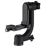 Selens Tripod Gimbal Head DSLR Camera Panorama 360 Degree for Animal Bird Sports Outdoor Photography, Professional Aluminum Alloy Head with 1/4" Quick Release Plate & 3/8" Standard Thread