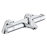 MORADO Thermostatic Bath Shower Mixer,Thermostatic Bath Mixer Tap,Bath Tap with Temperature Control,Solid Brass,Chrome Finished,Bathtub Mounted,(Bathtub Mounted)