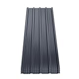 Mondeer 14PCS Roofing Sheets, Metal Corrugated Roofing Sheets 7m², 110 x 46 cm, Galvanised Steel Trapezoidal Grooved Roof for Garage Carport Shed Greenhouse Kennels Panels, Dark Grey
