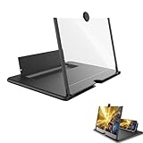 1PCS Phone Screen Magnifier Black Screen Magnifier for Smartphone 12 Inch Ultra Clear Phone Magnifier Screen with Folding Stand Holder for Movie Video Game Enlarger 3D Movies Phone Projector