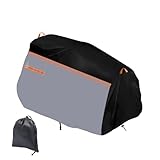 luolety 600D Lawn Tractor Cover, Ride Lawn Mower Cover Tarpaulin Waterproof Dust UV Resistant Garden Ride-On Tractor Cover Windproof Rainproof Dustproof for All Season (L183 x W137 x H117 cm)