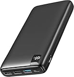 A ADDTOP Power Bank Portable Charger - 26800mAh High Capacity 22.5W Fast Charging Power Bank 20W PD USB C External Battery Pack with 4 Outputs and LCD Display for Smartphone, Tablets Black